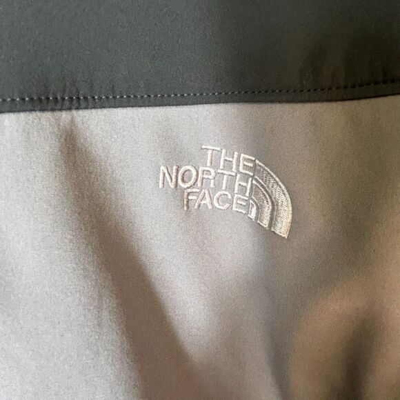 The North Face Apex Gray Soft Shell Fleece Lined Full Zip Hooded Jacket Sz L - Picture 4 of 15